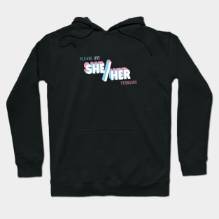 She/Her Pronouns (straight) Hoodie